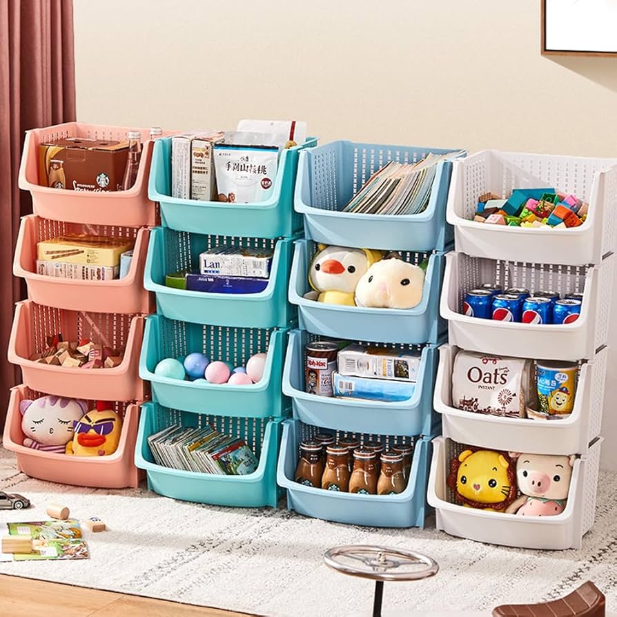 Amazon.co.jp: おもちゃ収納ラック 子ども用家具 2/3/4段大容量